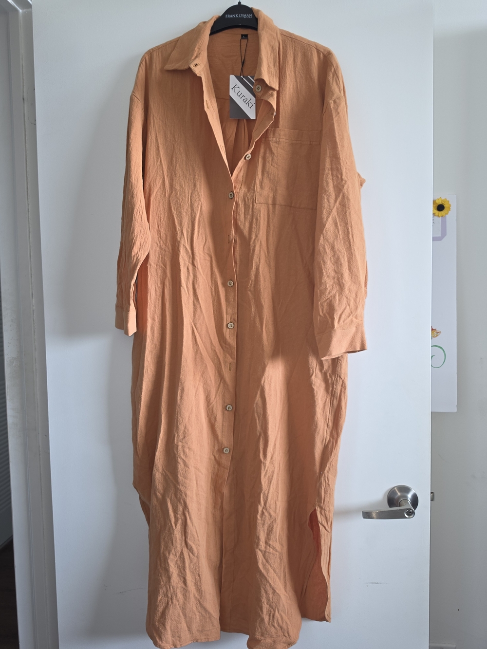 Kuraki Design Dusty Copper Maxi Shirt Dress
